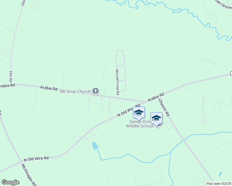map of restaurants, bars, coffee shops, grocery stores, and more near 165 Wallace McLean Road in Raeford