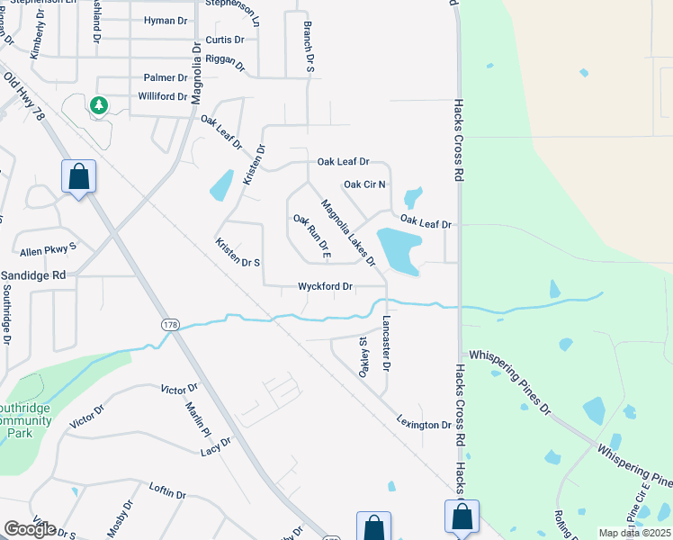 map of restaurants, bars, coffee shops, grocery stores, and more near 10125 Oak Run Drive South in Olive Branch
