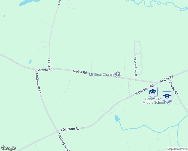 map of restaurants, bars, coffee shops, grocery stores, and more near 6188-6200 Arabia Road in Lumber Bridge