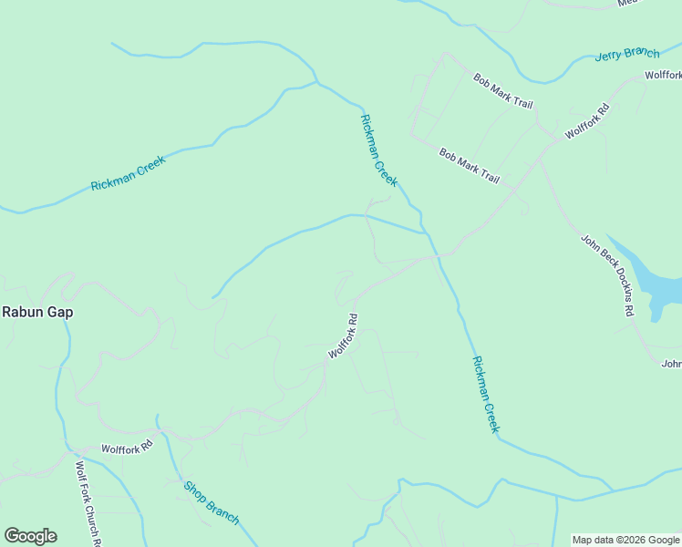 map of restaurants, bars, coffee shops, grocery stores, and more near 6473 Wolffork Road in Rabun Gap