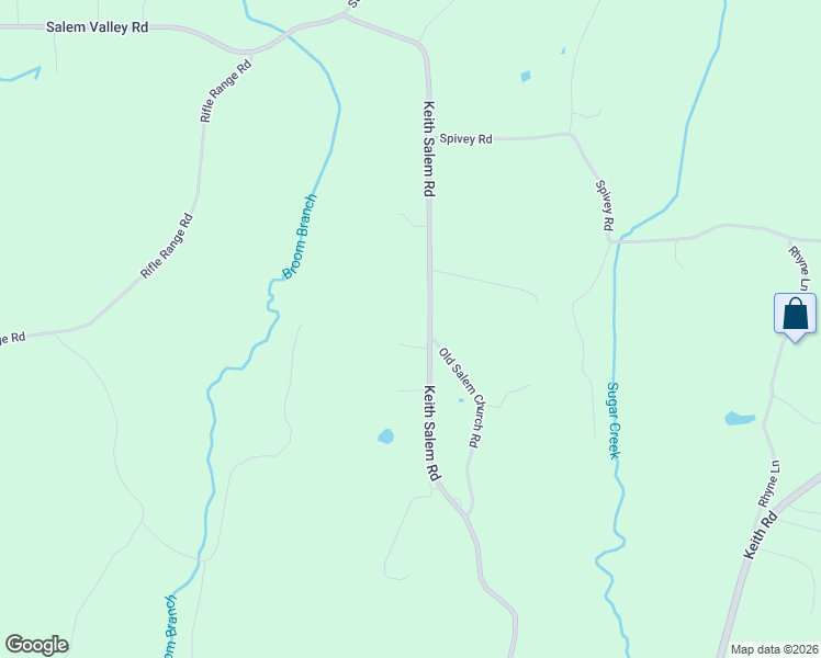 map of restaurants, bars, coffee shops, grocery stores, and more near 1021 Keith Salem Road in Ringgold