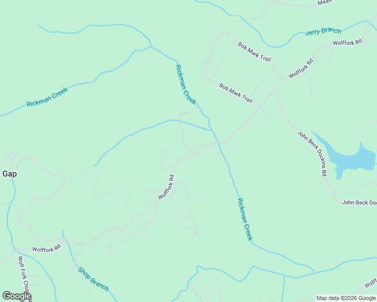 map of restaurants, bars, coffee shops, grocery stores, and more near 6473 Wolffork Road in Rabun Gap