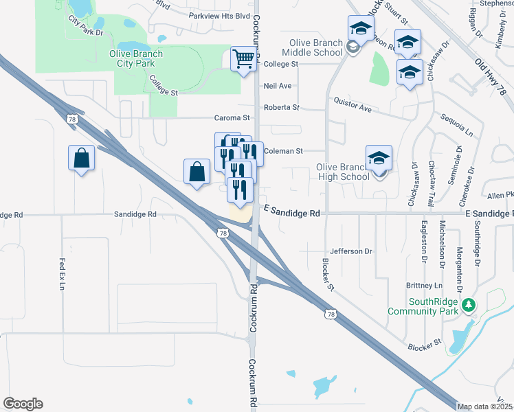 map of restaurants, bars, coffee shops, grocery stores, and more near in 