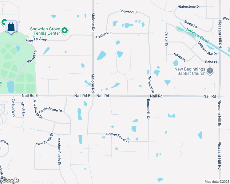 map of restaurants, bars, coffee shops, grocery stores, and more near 4180 Nail Road in Olive Branch