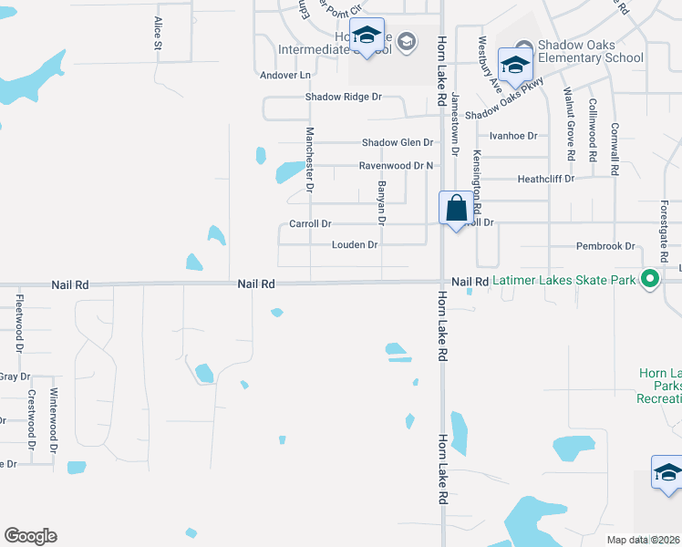 map of restaurants, bars, coffee shops, grocery stores, and more near 4500-4598 Nail Rd in Horn Lake