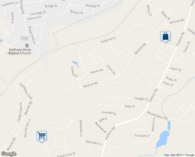 map of restaurants, bars, coffee shops, grocery stores, and more near 5966 Muscat Road in Hope Mills