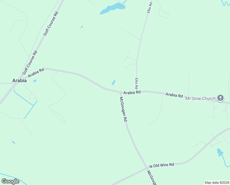map of restaurants, bars, coffee shops, grocery stores, and more near 5500 Arabia Road in Lumber Bridge