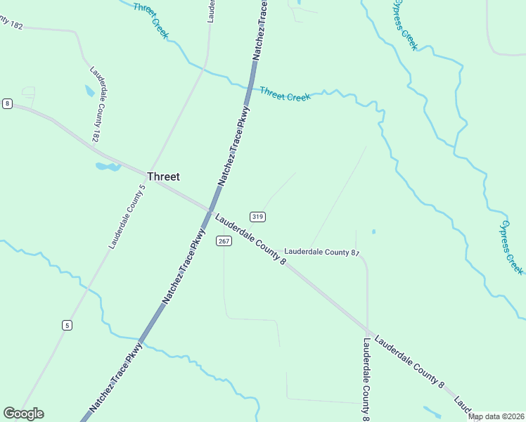 map of restaurants, bars, coffee shops, grocery stores, and more near 100 Lauderdale County 319 in Florence