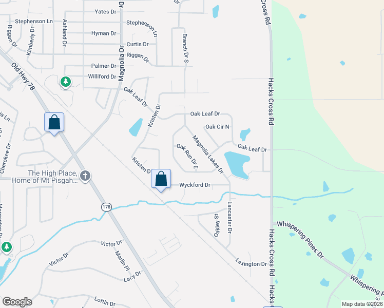 map of restaurants, bars, coffee shops, grocery stores, and more near 6290 Oak Run Drive East in Olive Branch