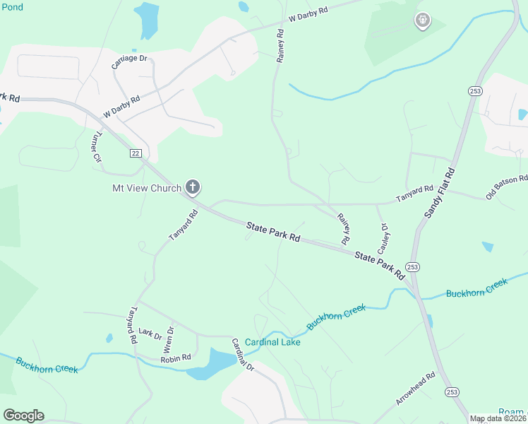 map of restaurants, bars, coffee shops, grocery stores, and more near 448 Tanyard Road in Greenville