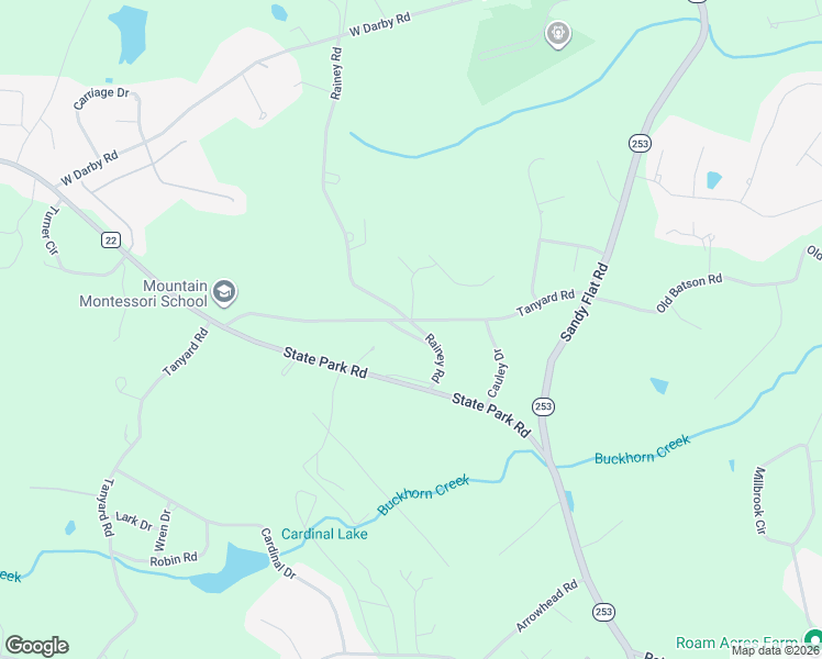 map of restaurants, bars, coffee shops, grocery stores, and more near 45 Old Tanyard Road in Greenville