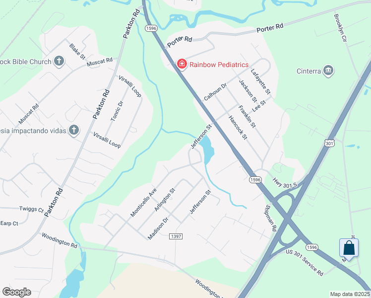 map of restaurants, bars, coffee shops, grocery stores, and more near 4626 Monticello Avenue in Hope Mills