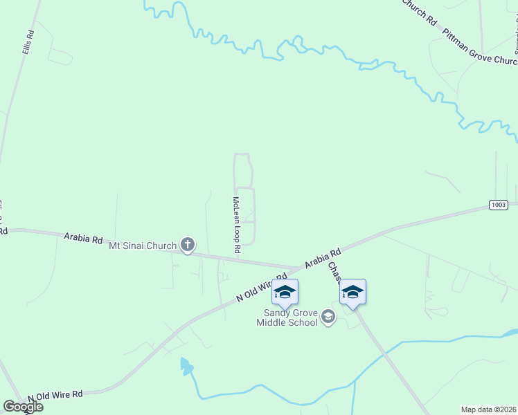 map of restaurants, bars, coffee shops, grocery stores, and more near 999 McLean Loop Road in Raeford