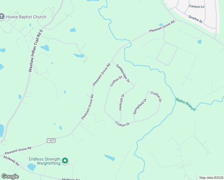 map of restaurants, bars, coffee shops, grocery stores, and more near 1021 Crofton Drive in Waxhaw