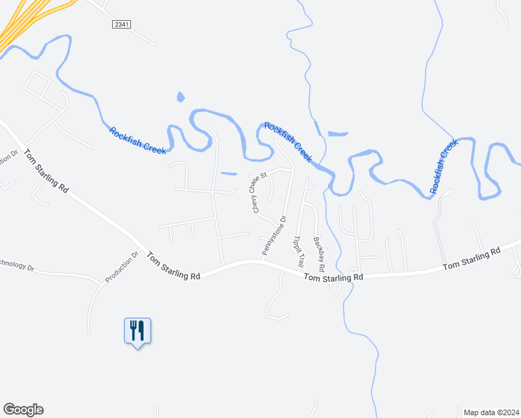 map of restaurants, bars, coffee shops, grocery stores, and more near 807 Chevy Chase Street in Fayetteville