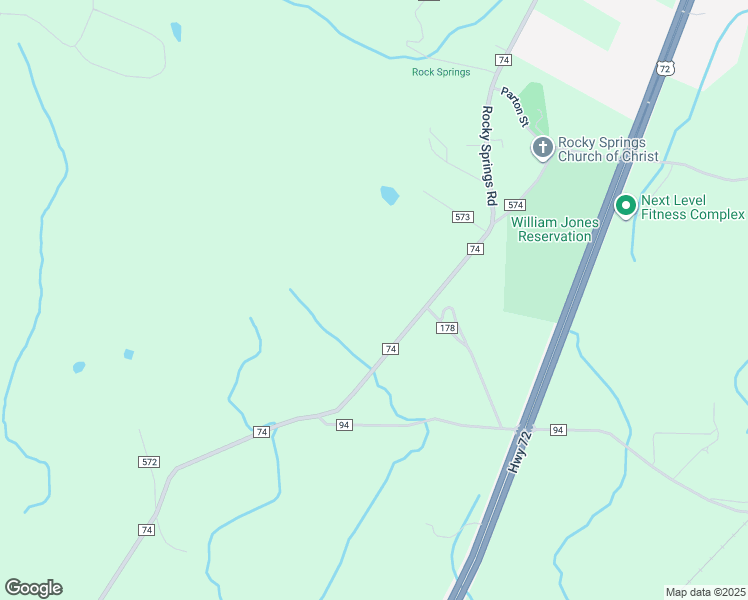 map of restaurants, bars, coffee shops, grocery stores, and more near 1217 County Road 74 in Bridgeport