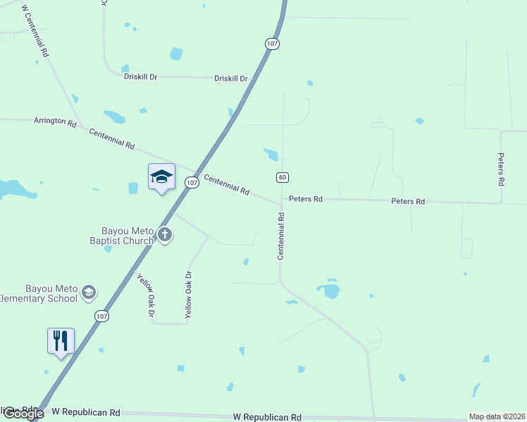 map of restaurants, bars, coffee shops, grocery stores, and more near 9019 Centennial Road in Jacksonville