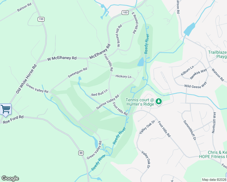 map of restaurants, bars, coffee shops, grocery stores, and more near 351 Foot Hills Road in Greenville