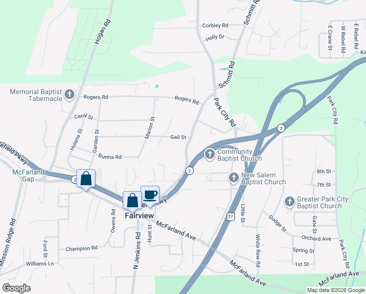 map of restaurants, bars, coffee shops, grocery stores, and more near 829 Schmitt Road in Rossville