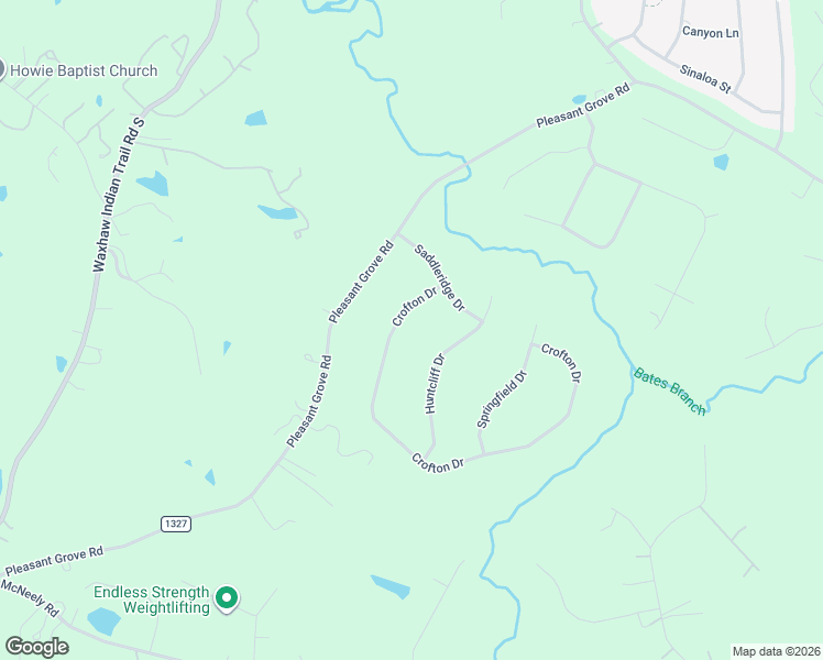 map of restaurants, bars, coffee shops, grocery stores, and more near 1021 Crofton Drive in Waxhaw