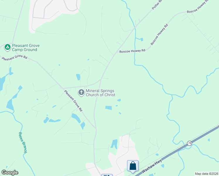 map of restaurants, bars, coffee shops, grocery stores, and more near 2703 Potter Road in Waxhaw