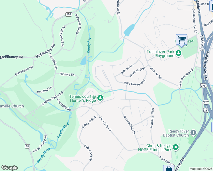 map of restaurants, bars, coffee shops, grocery stores, and more near 112 Gramercy Court in Greenville