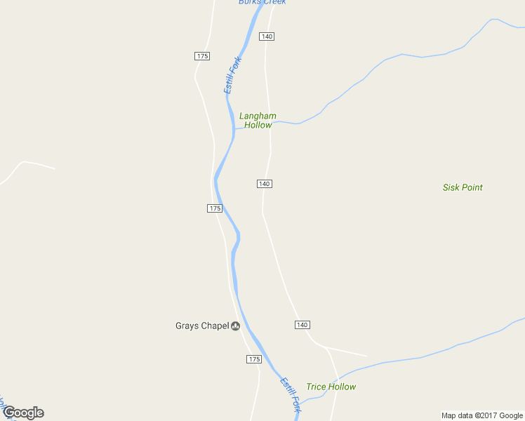 map of restaurants, bars, coffee shops, grocery stores, and more near County Road 140 in Estillfork