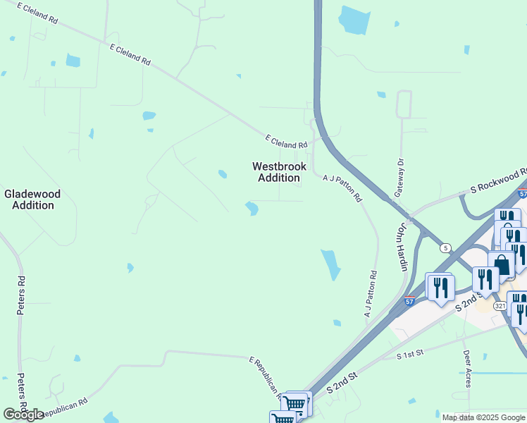 map of restaurants, bars, coffee shops, grocery stores, and more near 3003 Southern Cove in Cabot
