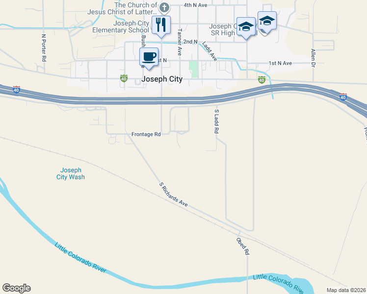 map of restaurants, bars, coffee shops, grocery stores, and more near 4553 3rd South Avenue in Holbrook