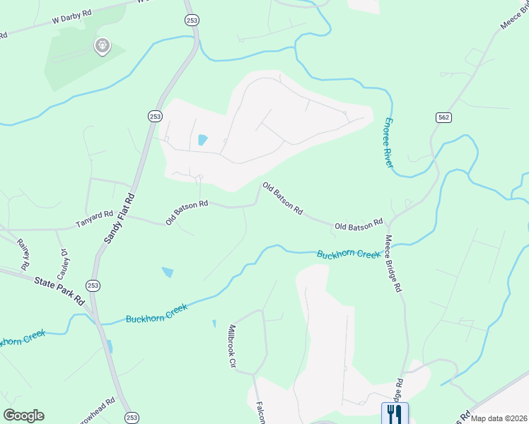 map of restaurants, bars, coffee shops, grocery stores, and more near 285 Old Batson Road in Taylors