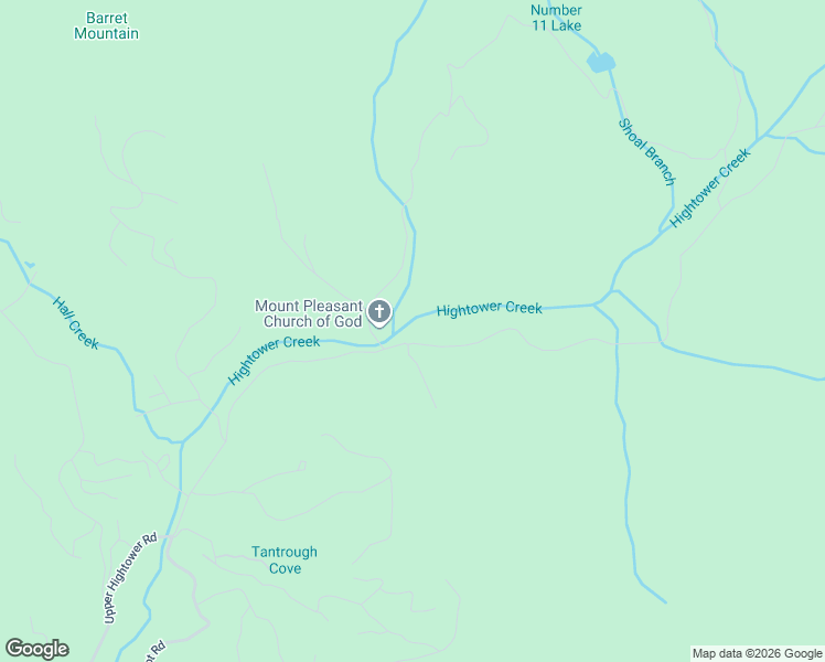 map of restaurants, bars, coffee shops, grocery stores, and more near 7575 Upper Hightower Road in Hiawassee
