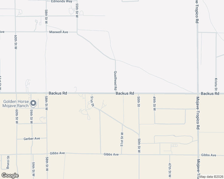 map of restaurants, bars, coffee shops, grocery stores, and more near 5201-5299 Backus Road in Mojave