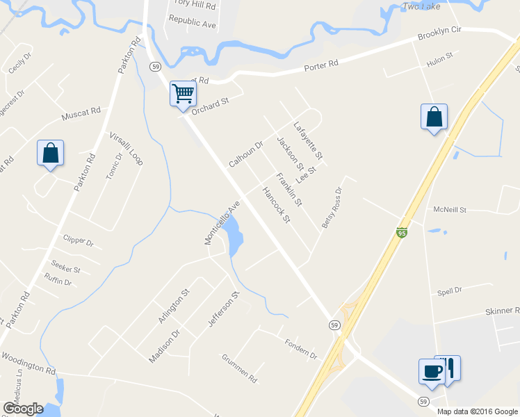 map of restaurants, bars, coffee shops, grocery stores, and more near 4739 South Main Street in Hope Mills