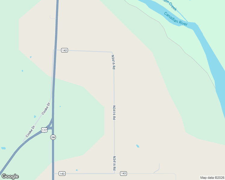 map of restaurants, bars, coffee shops, grocery stores, and more near 2307 N3416 Road in Asher