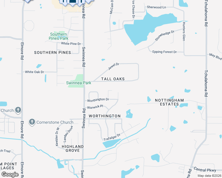 map of restaurants, bars, coffee shops, grocery stores, and more near 6218 Chester Cove in Southaven