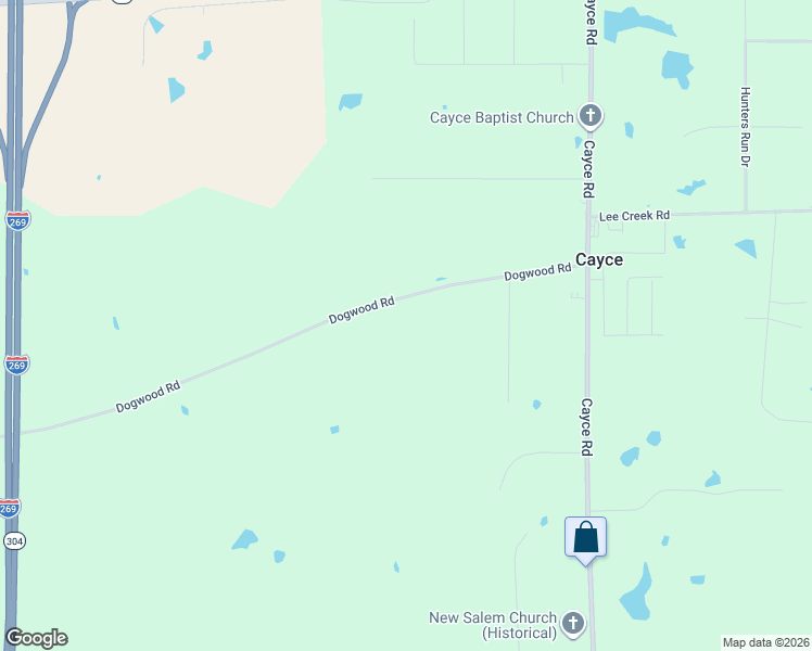 map of restaurants, bars, coffee shops, grocery stores, and more near 309 Dogwood Road in Byhalia