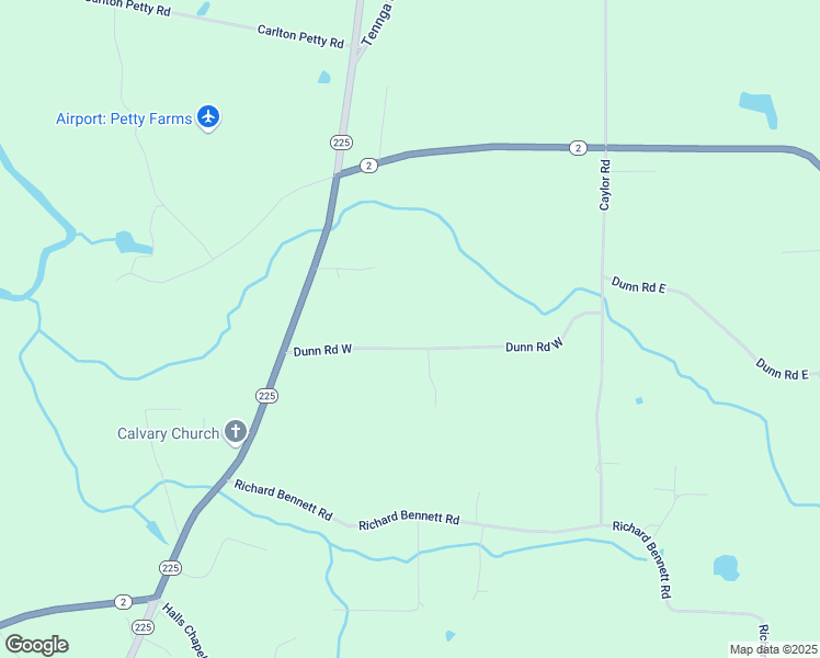 map of restaurants, bars, coffee shops, grocery stores, and more near 475 Dunn Road West in Crandall