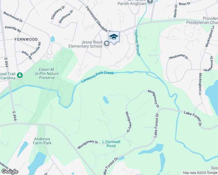 map of restaurants, bars, coffee shops, grocery stores, and more near 140 Somerset Lane in Spartanburg