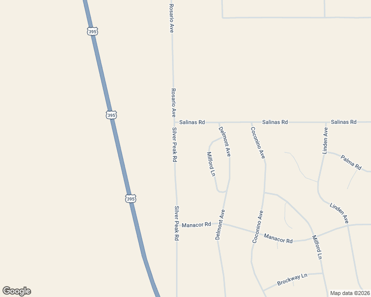 map of restaurants, bars, coffee shops, grocery stores, and more near Silver Peak Road in Rialto