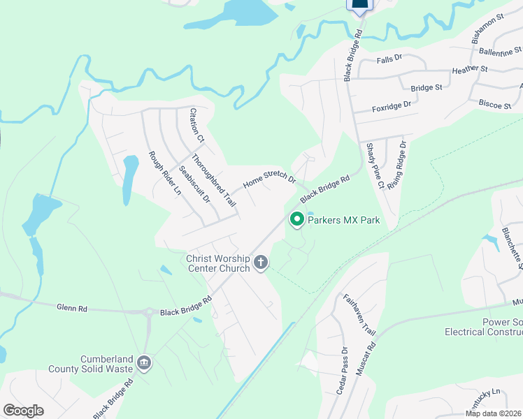 map of restaurants, bars, coffee shops, grocery stores, and more near 4386 Blacks Bridge Road in Parkton