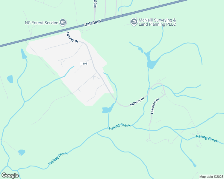 map of restaurants, bars, coffee shops, grocery stores, and more near 141 Fairway Drive in Rockingham