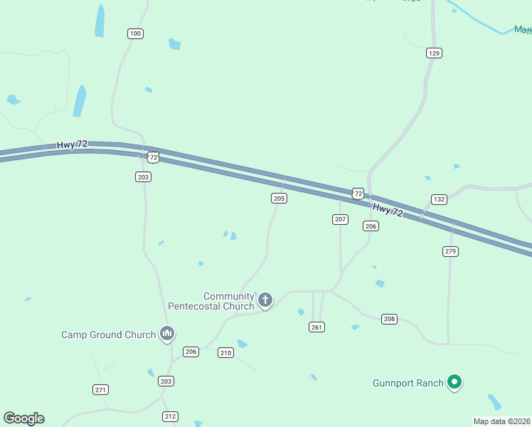 map of restaurants, bars, coffee shops, grocery stores, and more near 411 County Road 205 in Walnut