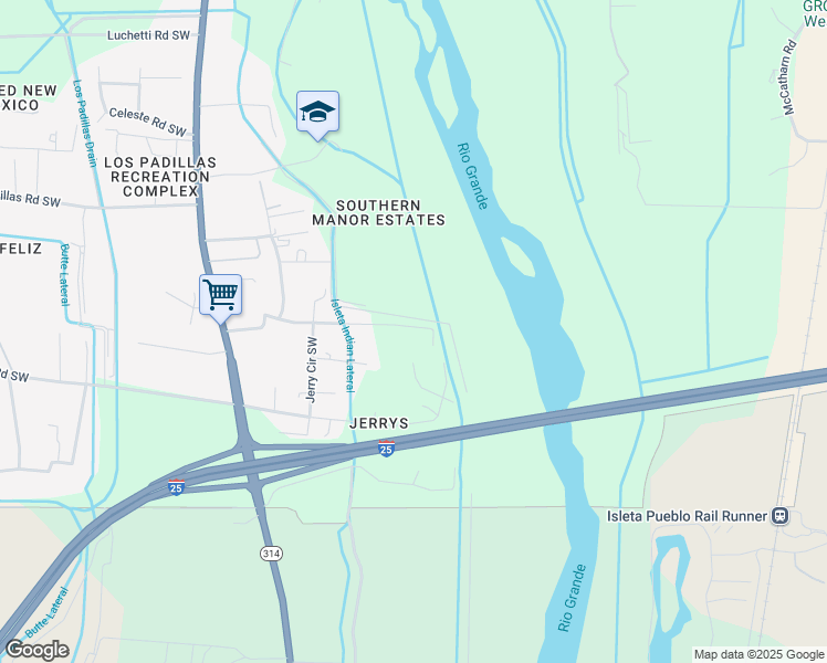 map of restaurants, bars, coffee shops, grocery stores, and more near 1704 Marcelino Road Southwest in Albuquerque