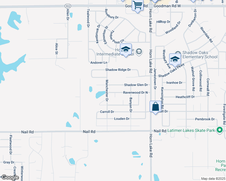 map of restaurants, bars, coffee shops, grocery stores, and more near 4302 Ravenwood Drive North in Horn Lake
