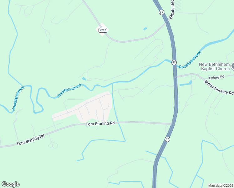 map of restaurants, bars, coffee shops, grocery stores, and more near 2110 Harrington Road in Fayetteville