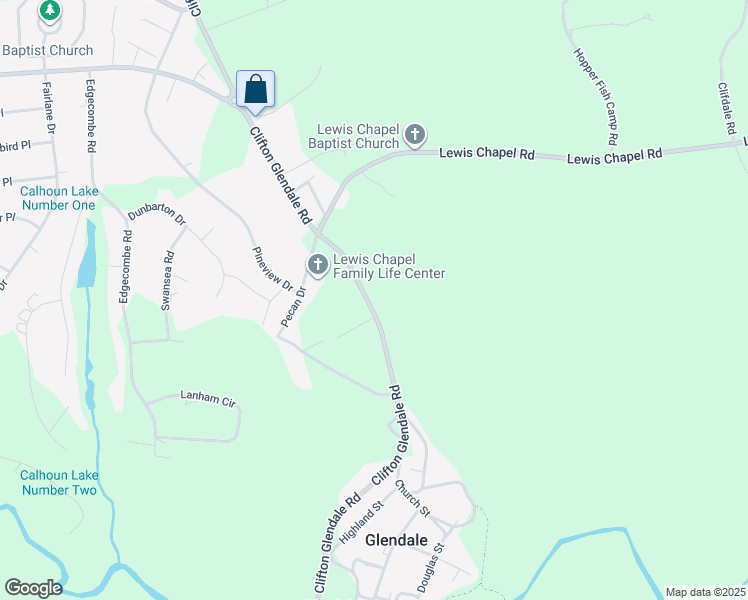 map of restaurants, bars, coffee shops, grocery stores, and more near 3571 Clifton Glendale Road in Spartanburg