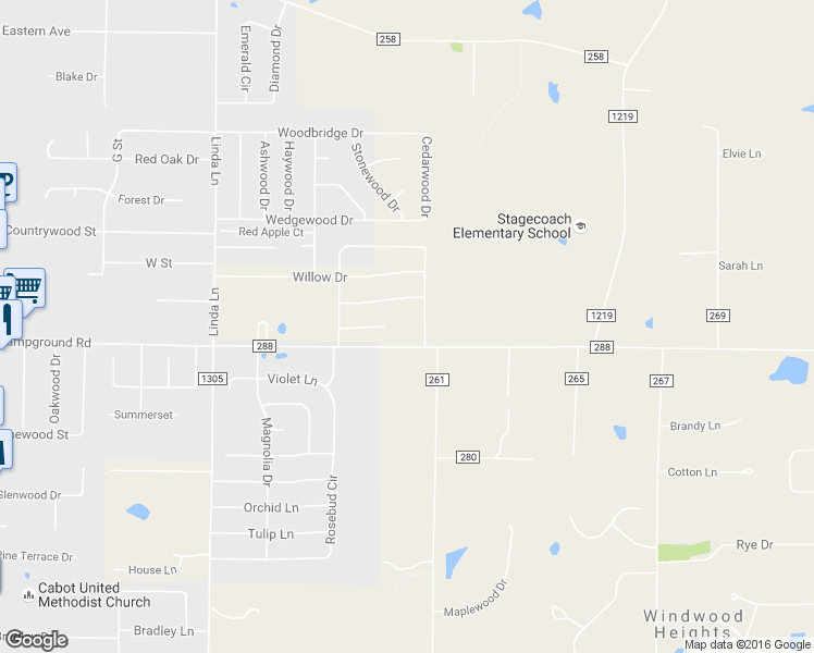 map of restaurants, bars, coffee shops, grocery stores, and more near 28 Krooked Kreek Cove in Cabot