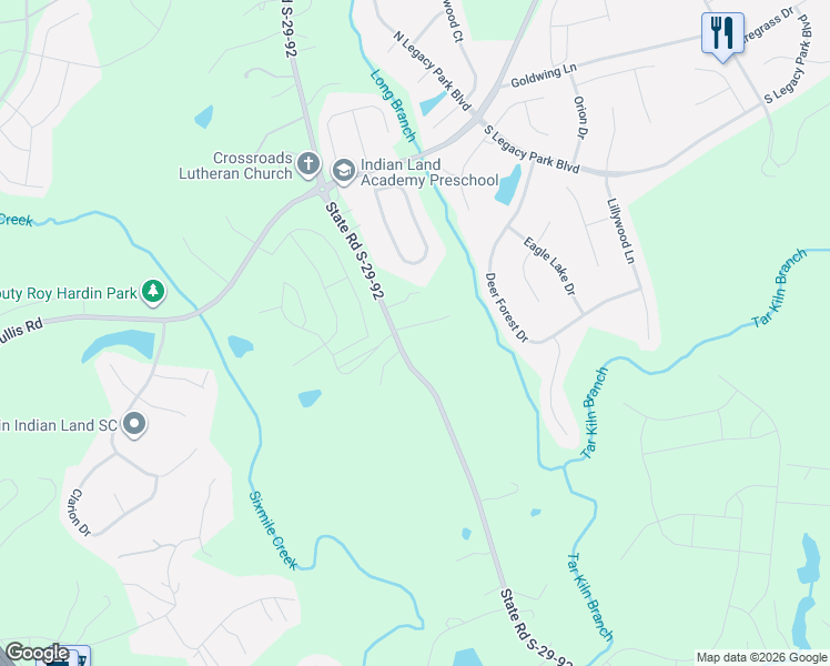 map of restaurants, bars, coffee shops, grocery stores, and more near 8309 Henry Harris Road in Fort Mill