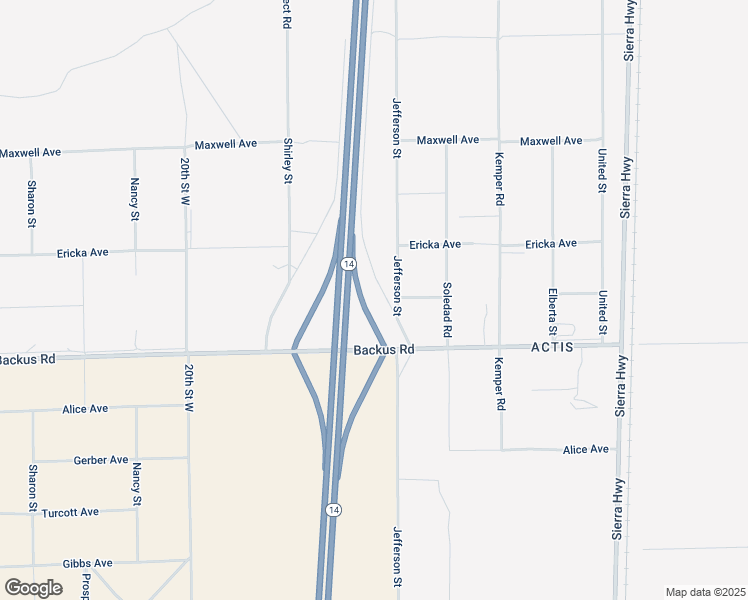 map of restaurants, bars, coffee shops, grocery stores, and more near Frontage Road in Mojave
