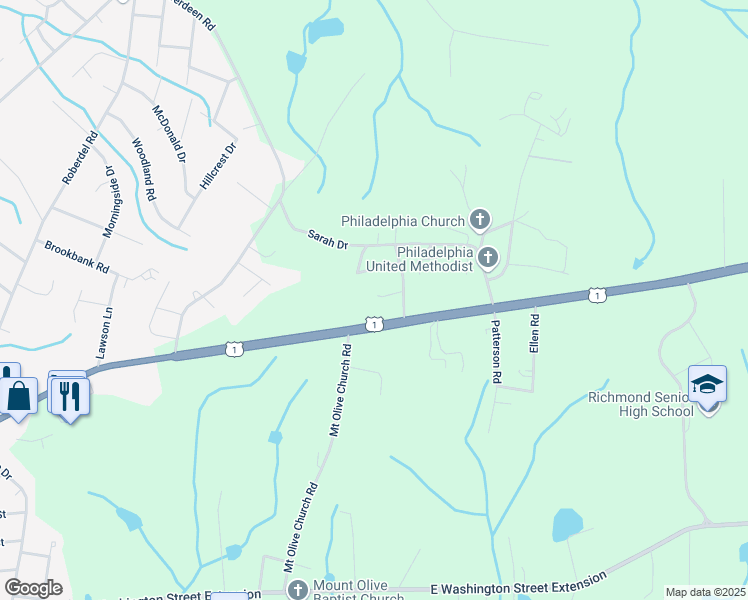 map of restaurants, bars, coffee shops, grocery stores, and more near in 